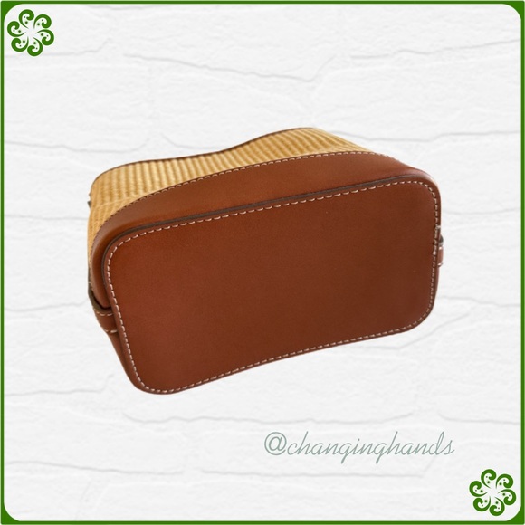 MANGO Raffia-Effect Bucket Crossbody Bag - Picture 6 of 9